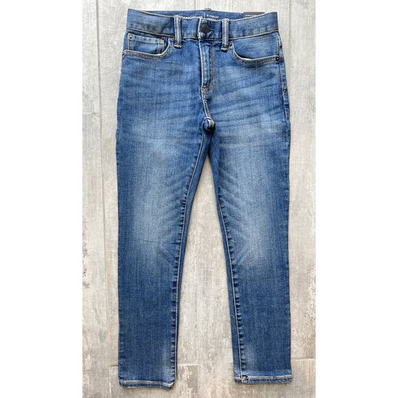 Gap Kids Boys Stretch Denim Jeans Washwell NEW Skinny Leg Medium Wash 8 Regular - Picture 1 of 9